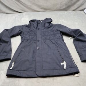 Oakley Jacket Women Small Blu Gretchen Bleiler Technical Button Rain Wind Hike